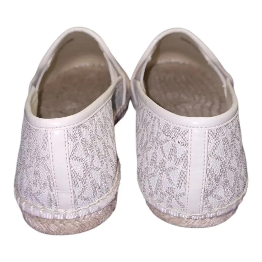 Michael Kors Women's Cream Logo Espidrille‎ Slip-On Shoes Size 10 New
